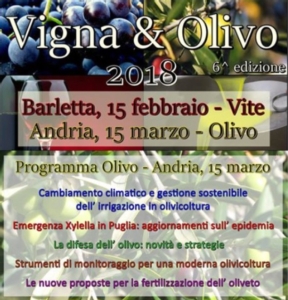 Vigna & Olivo 2018: è di scena l'olivicoltura