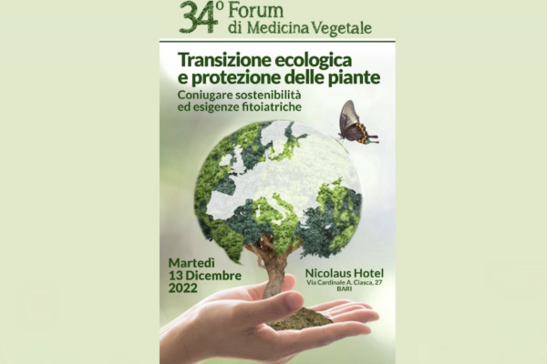 EVENTO - 34<sup>°</sup> Forum di Medicina Vegetale: transizione ecologica e protezione delle piante